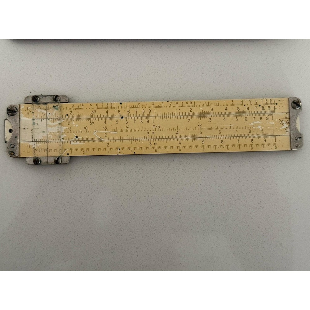Pickett & Eckel Vintage Slide Rule Model 200 Leather Case Small 6" Long